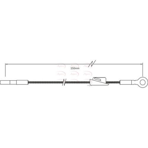Apec handbrake cable front - apec,
