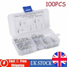 100Pcs R Clips Retaining Split Beta Pins 1mm - 2.5mm Split Pins Clevis Pins Set