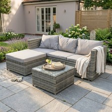 Rattan Corner Sofa Set 4