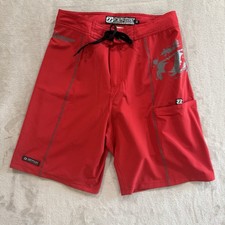 Jetpilot Board Shorts Mens 32 Red Logo Lined Lightweight Stretch Jet Ski Water
