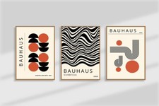 Bauhaus Set of 3 Unframed