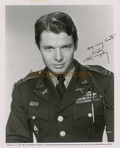 Audie murphy signed - 10, x