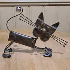 Quirky Steampunk Metal Cat