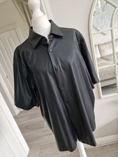 Zara Black Faux Leather Button