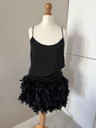 Zara studio feather trim slip - studio,