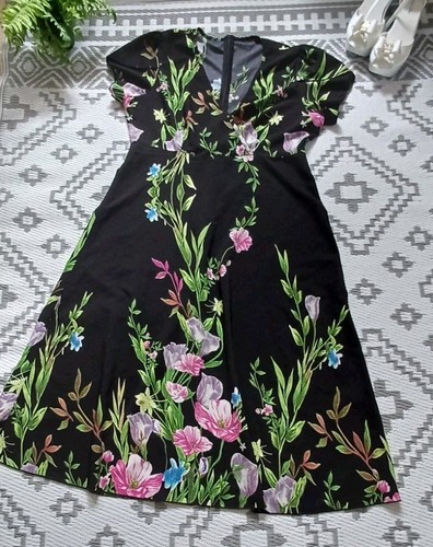 Beautiful black floral midi - beautiful,
