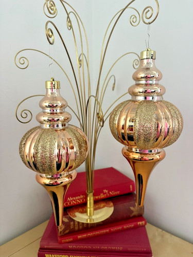 Large finial bauble - large, glitter