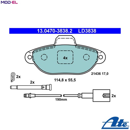 Brake pad set disc - brake,