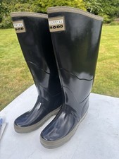 Hunter Bullseye Hood Black Rubber Wellies Wellington Boots UK5, EU38 Unworn Wow!