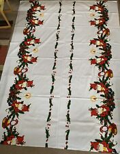 NEW Vintage Christmas Tablecloth Fabric Material Finnish Swedish Joulupukki