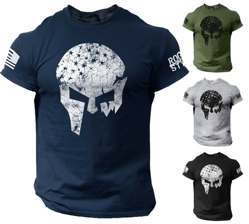 Skull warrior men shirt - skull, t
