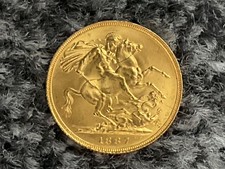 GOLD Sovereign  1887 -  Victoria Jubilee British Gold Coin 