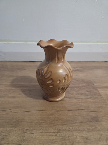 Vintage brown ceramic - vintage, vase