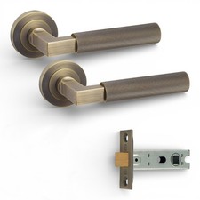 Antique Brass Knurled Lever