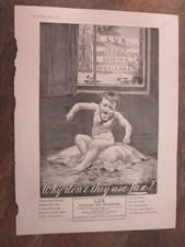 Lever's Lux Soap Flakes Advert Art Print Poster Interior Decor