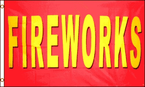 Fireworks advertising flag - , 5