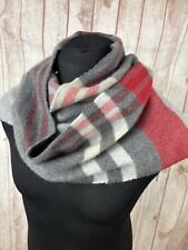 100% Cashmere Scarf Check Tartan Made In Scotland Johnston’s Of Elgin Nova