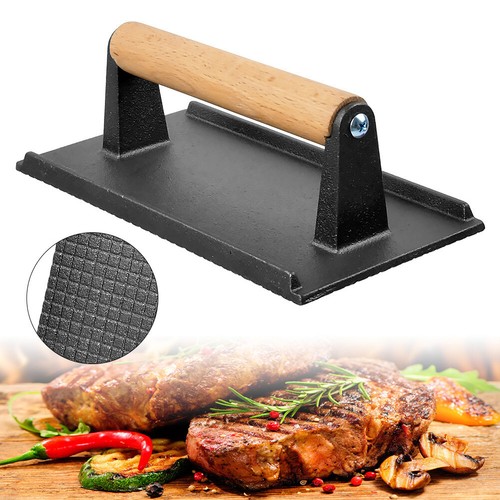Cast iron steak press - cast,