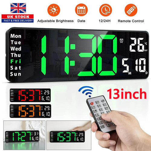 Led wall clock digital desk - led,