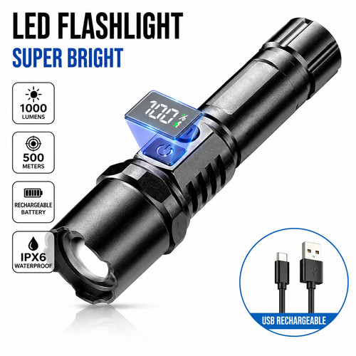Torch light rechargeable - light, led