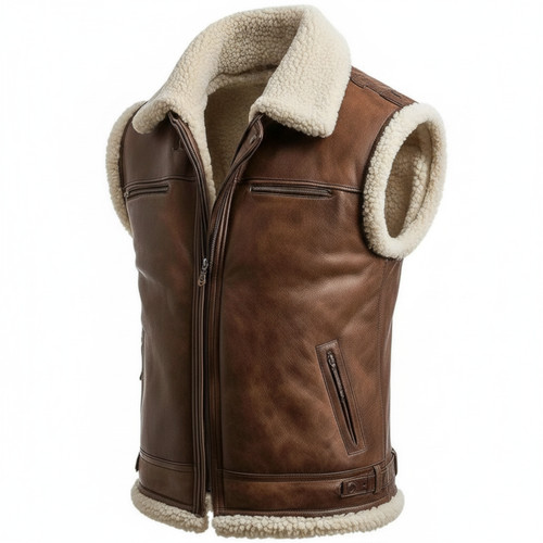 Mens brown distressed leather - brown,