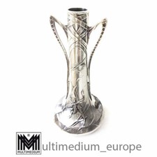 Art Nouveau Vase Pewter Silver