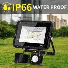 Waterproof Outdoor LED Floodlight PIR Motion Sensor Garden Flood Security Lamps