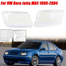 For VW Jetta MK4 Bora 1999-2004 Pair Headlight Lens Cover Headlamp Replace Lense