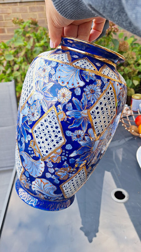 Large chinese cobalt - large, blue