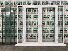 FRENCH DOORS WITH SIDELIGHTS PVC USED UPVC EXTERNAL EXTERIOR DOUBLE GLAZED