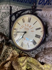 1747 London Victoria Station Double Sided Railway Wall Clock 8"