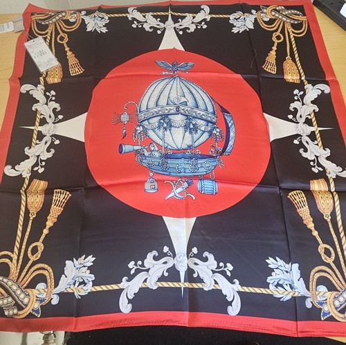 Ladies long silk scarf - silk, 90x90cm
