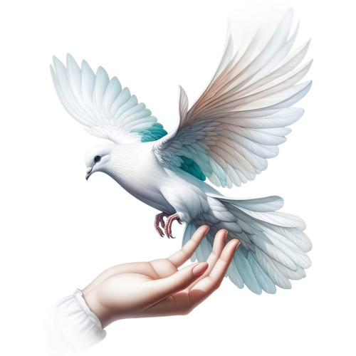 White dove vinyl sticker - white,