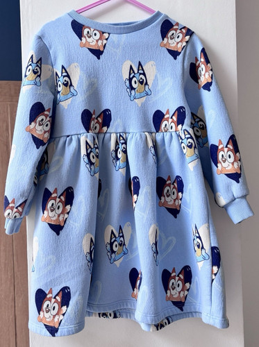 Bluey fleece dress - fleece, 4-5