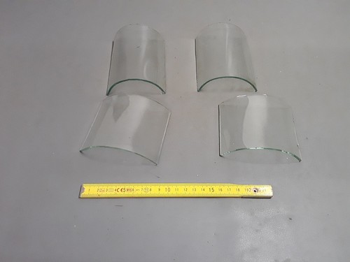 Old carriage glass - curved, lamp