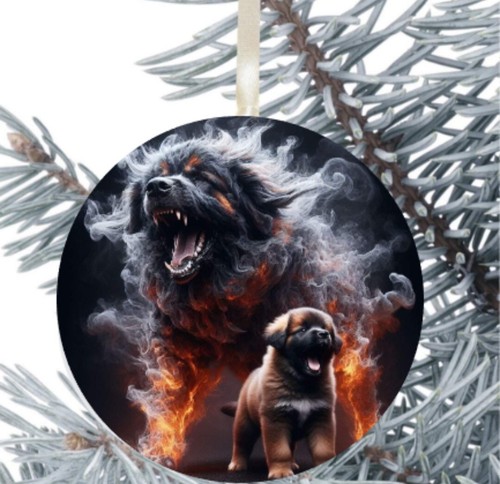 Tibetan mastiff hanging bauble - mastiff,