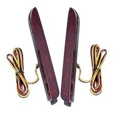 2pcs Red Rear Bumper Reflector