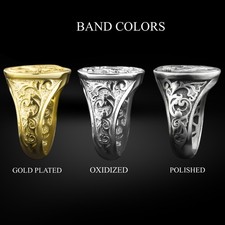 Anubis Horus Ankh Signet Ring