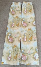 Horrockses lined curtains Beatrix Potter Jemima Puddleduck & fox H127 W106.5 cm