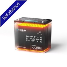 Renogy 100Ah 12V LiFePO4 Battery with DuoHeat Tech for Off-grid-Refurbished