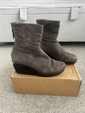 Trippen Chocolate Brown Matrix Smog Boots Size UK 5