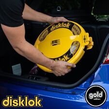 DISKLOK Gold Ed. Ex Demo SMALL 35-38.9cm Yellow Steering Wheel Lock (A Grade)