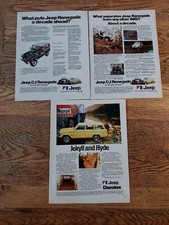 Jeep Cherokee 3 * A4 Page Vintage Car Ads Advertisements