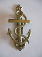 OLD SOLID BRASS SHIPS ANCHOR DOOR KNOCKER
