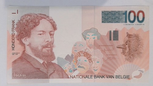 100 belgian franc banknote - belgian,