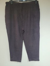 Ann Harvey Soft Feel Brown Casual Trousers Size 20 Elasticated Waist