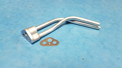 Triumph oil pipe block - pipe, to