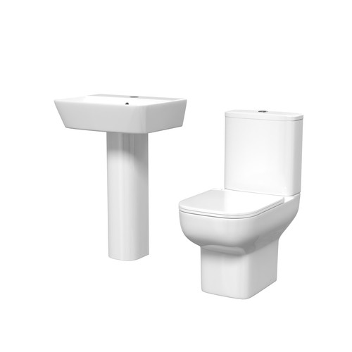 White 560mm square modern full - square,