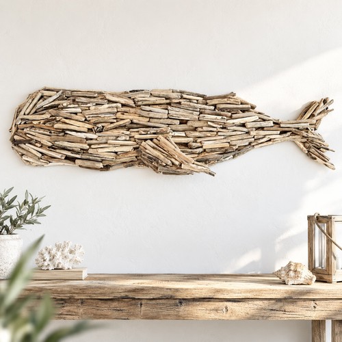 Giant driftwood whale - driftwood,