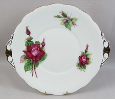 Roslyn China Wheatcroft World Famous Roses China Cake Gateau Plate GRAND GALA